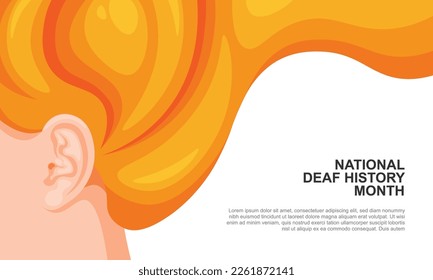 National Deaf History Month background. Vector illustration background.