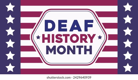 In: National Deaf History Month Design. Gefeiert von März bis April in den Vereinigten Staaten. Auszeichnung von Gehörlosen und Schwerhörigen