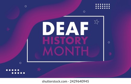 In: National Deaf History Month Design. Gefeiert von März bis April in den Vereinigten Staaten. Auszeichnung von Gehörlosen und Schwerhörigen