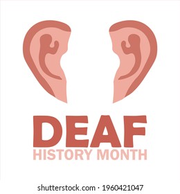 National Deaf History Month ,Vector Illustration.