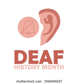 National Deaf History Month ,Vector Illustration.