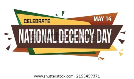 National decency day banner design on white background, vector illustration
