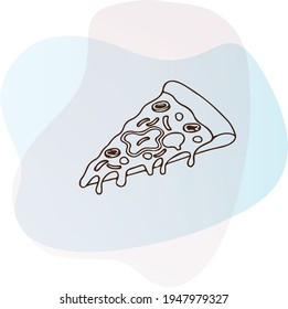 National Deep Dish Pizza Day Icon Isolated Background