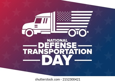 National Defense Transportation Day. Holiday concept. Template for background, banner, card, poster with text inscription. Vector EPS10 illustration