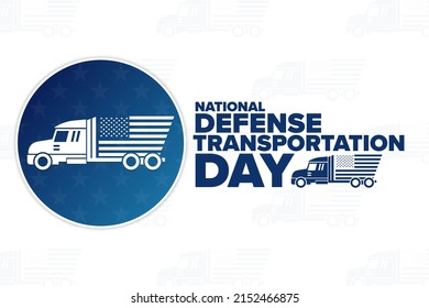 National Defense Transportation Day. Holiday concept. Template for background, banner, card, poster with text inscription. Vector EPS10 illustration