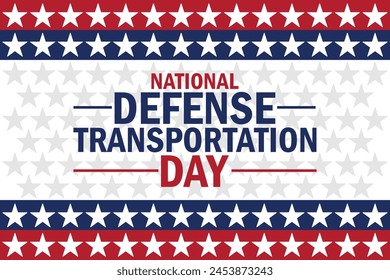 National Defense Transportation Day. Holiday concept. Template for background, banner, card, poster with text inscription. Vector illustration