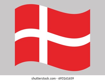 National Denmark flag, vector illustration