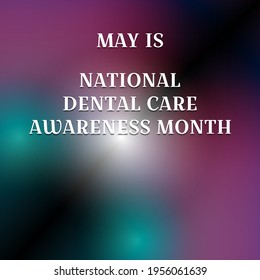 National Dental Care Awareness Month. Geometric design suitable for greeting card poster and banner