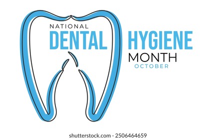 National Dental Hygiene Month. background, banner, card, poster, template. Vector illustration.