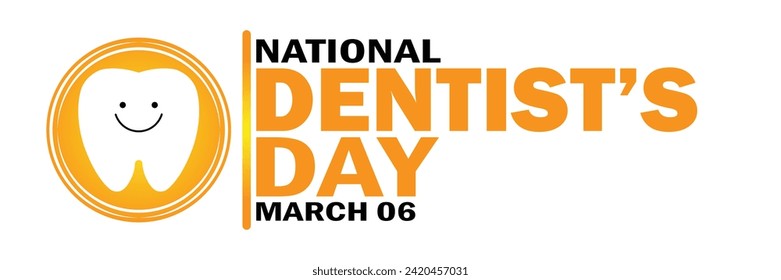 National Dentist's Day Vector Template Design Illustration. March 06. Suitable for greeting card, poster and banner