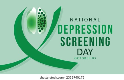 National Depression Screening day. background, banner, card, poster, template. Vector illustration.