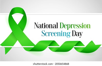 National Depression Screening day is observed every year in October, to raise awareness about mental health disorders in an effort to eliminate the stigma and provide better access to treatment. 