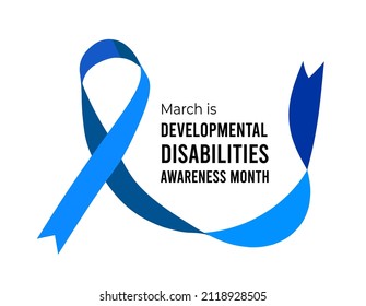 National Developmental Disabilities Awareness Month. Vector Illustration On White Background