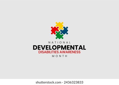 national developmental disabilities awareness month Holiday concept. Template for background, banner, card, poster, t-shirt with text inscription