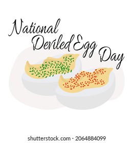 National Deviled Egg Day, idea for poster, banner, flyer or menu decoration vector illustration