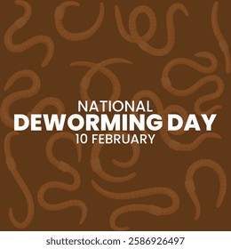 National Deworming Day, vector logo design of worms in stomach