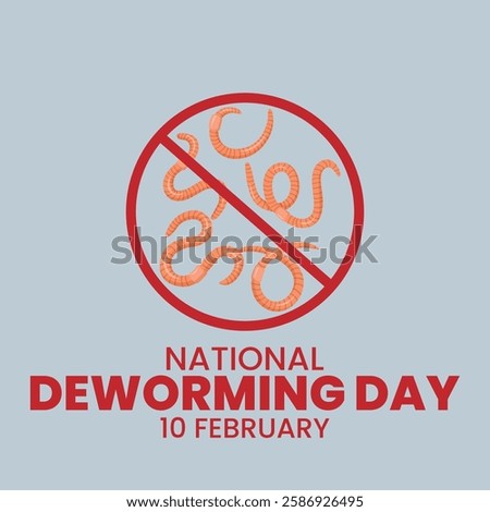 National Deworming Day, vector logo design of worms in stomach