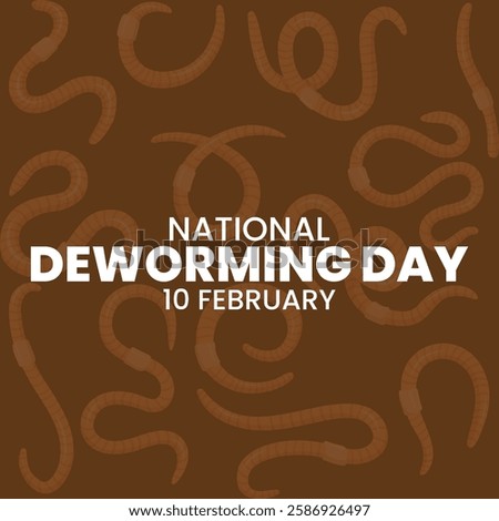 National Deworming Day, vector logo design of worms in stomach