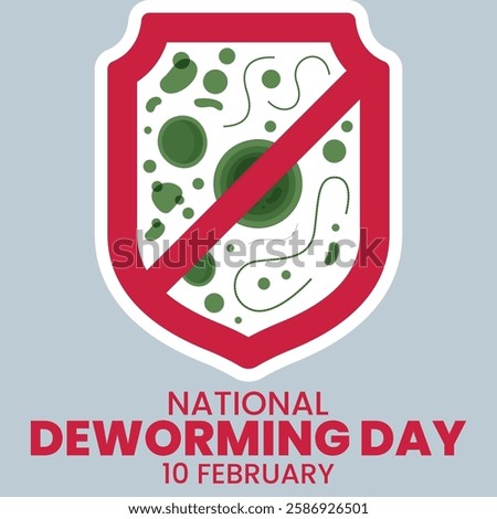 National Deworming Day, vector logo design of worms in stomach