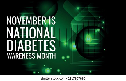  national diabetes awareness month . Design suitable for greeting card poster and banner