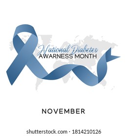 National Diabetes Awareness Month Vector Illustration