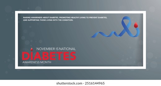 National Diabetes month is observed every year in November, it is the primary global awareness campaign focusing on diabetes. Vector illustration