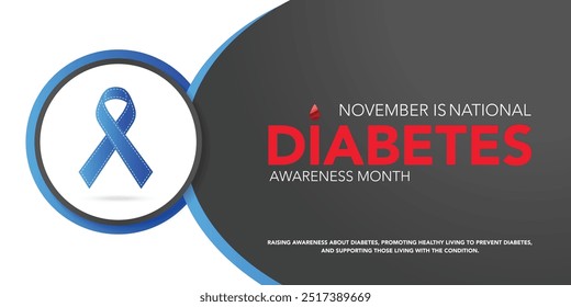 National Diabetes Monat wird jedes Jahr im November beobachtet, es ist die primäre globale Sensibilisierungskampagne mit dem Schwerpunkt auf Diabetes. Vektorgrafik