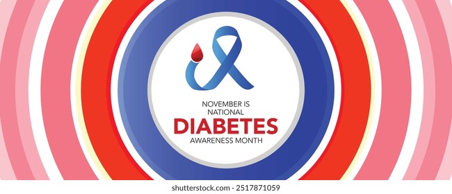 National Diabetes Monat wird jedes Jahr im November beobachtet, es ist die primäre globale Sensibilisierungskampagne mit dem Schwerpunkt auf Diabetes. Vektorgrafik