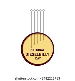 National Dieselbilly Day vector, illustration. Guitar string design concept.