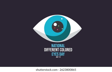 National Different Colored Eyes Day. background, banner, card, poster, template. Vector illustration.