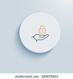 National Digital Security Icon Vector Design
