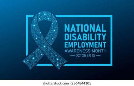 National Disability Employment Awareness Month Is Observed Every Year In October. Vector Template For Banner, Greeting Card, Poster With Holiday Concept. Vector Illustration.