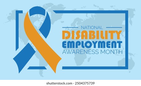 National Disability Employment Awareness Month is observed every year on October. Social Awareness concept.  background, placard, banner template Vector illustration design.