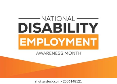 national disability employment awareness.banner background vector illustration with awareness design