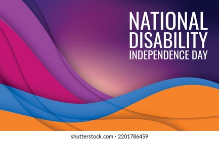 National Disability Independence Day. Design Suitable For Greeting Card Poster And Banner