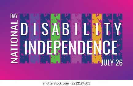 National Disability Independence Day. Design Suitable For Greeting Card Poster And Banner