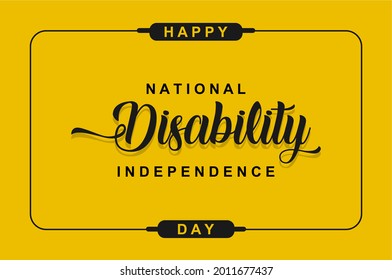 National Disability Independence Day. Holiday Concept. Template For Background, Web Banner, Card, Poster, T-shirt With Text Inscription