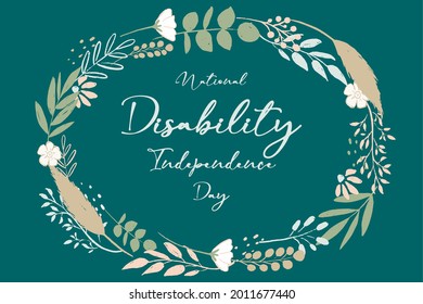 National Disability Independence Day. Holiday Concept. Template For Background, Web Banner, Card, Poster, T-shirt With Text Inscription