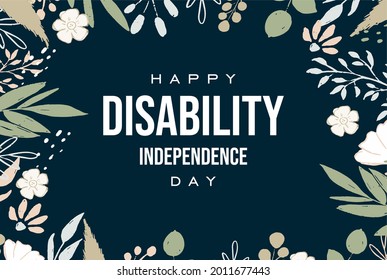 National Disability Independence Day. Holiday Concept. Template For Background, Web Banner, Card, Poster, T-shirt With Text Inscription