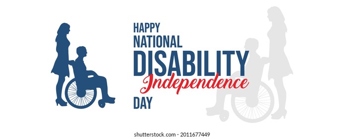 National Disability Independence Day. Holiday Concept. Template For Background, Web Banner, Card, Poster, T-shirt With Text Inscription