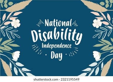 national disability independence day Holiday concept. Template for background, banner, card, poster, t-shirt with text inscription