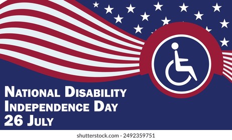 National Disability Independence Day vector banner design. Happy National Disability Independence Day modern minimal graphic poster illustration.