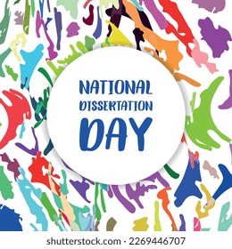  Día Nacional de la Disertación . Diseño adecuado para carteles y pancartas de tarjetas de felicitación