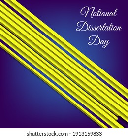 Ilustración vectorial del Día Nacional de la Disertación. Adecuado para carteles y pancartas de tarjetas de felicitación