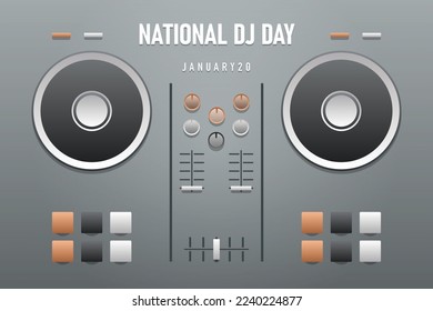 National DJ Day background. Vector illustration design.