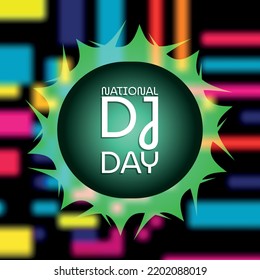 National DJ Day. Design suitable for greeting card poster and banner