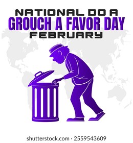 NATIONAL DO A GROUCH A FAVOR DAY Vector Illustration for post background