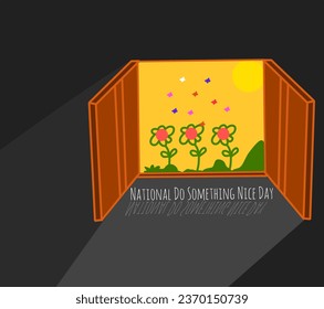 national do something nice day, october 5th, vector illustration.
