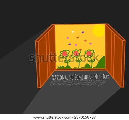 national do something nice day, october 5th, vector illustration.