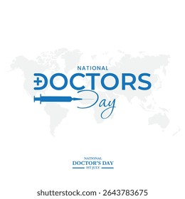 National doctor day. World doctors day template. National Doctors vector. Doctor's Day Wishes Post Vector. national Doctor's Day India july 1st